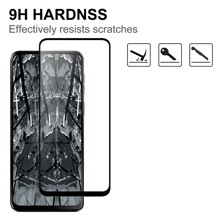 Para Motorola Moto G55 5G AGC Glass Screen Protector Full Glue Black Edge Screen Film
