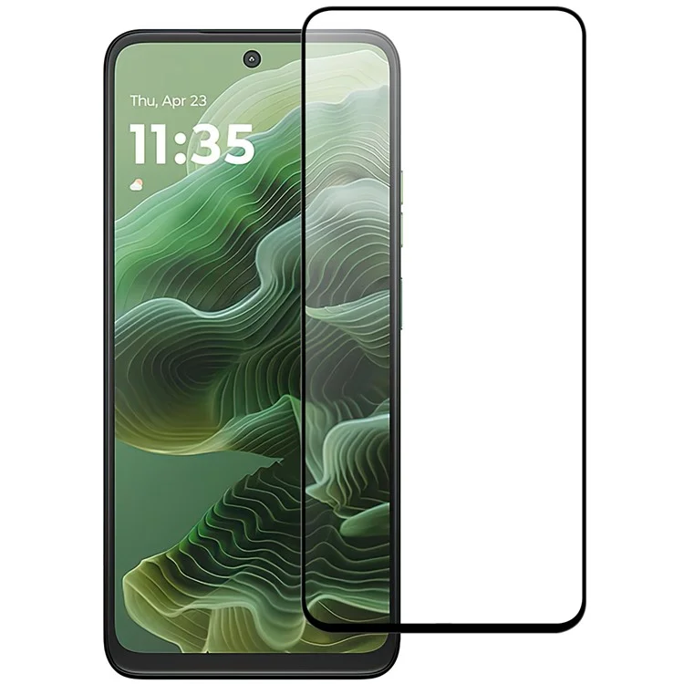 Para Motorola Moto G35 5G AGC Glass Screen Protector Full Glue Black Edge Screen Film