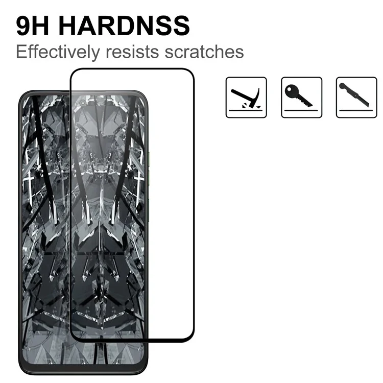 Para Motorola Moto G35 5G AGC Glass Screen Protector Full Glue Black Edge Screen Film