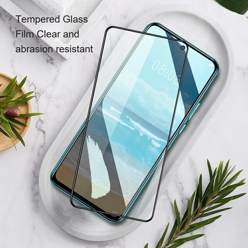 AMORUS For Xiaomi Poco C75 4G / Redmi 14R 5G / 14C 4G Screen Protector Anti-Shatter Tempered Glass Film - Black