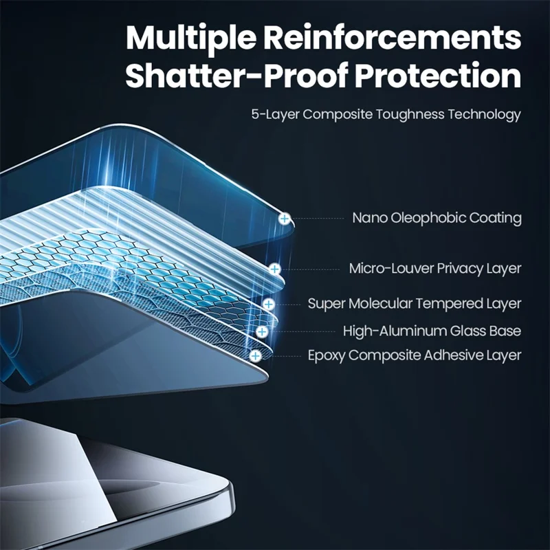 NILLKIN For iPhone 16 Pro Max Anti-Peep Screen Protector Anti-Scratch AGC Glass Full Screen Film