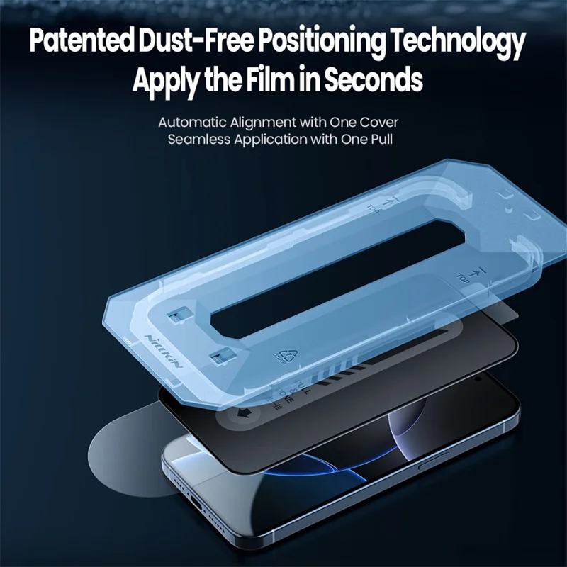 NILLKIN For iPhone 16 Pro Max Anti-Peep Screen Protector Anti-Scratch AGC Glass Full Screen Film