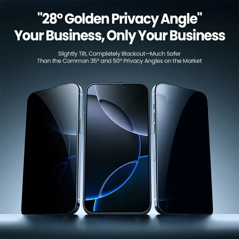 NILLKIN For iPhone 16 Pro Max Anti-Peep Screen Protector Anti-Scratch AGC Glass Full Screen Film