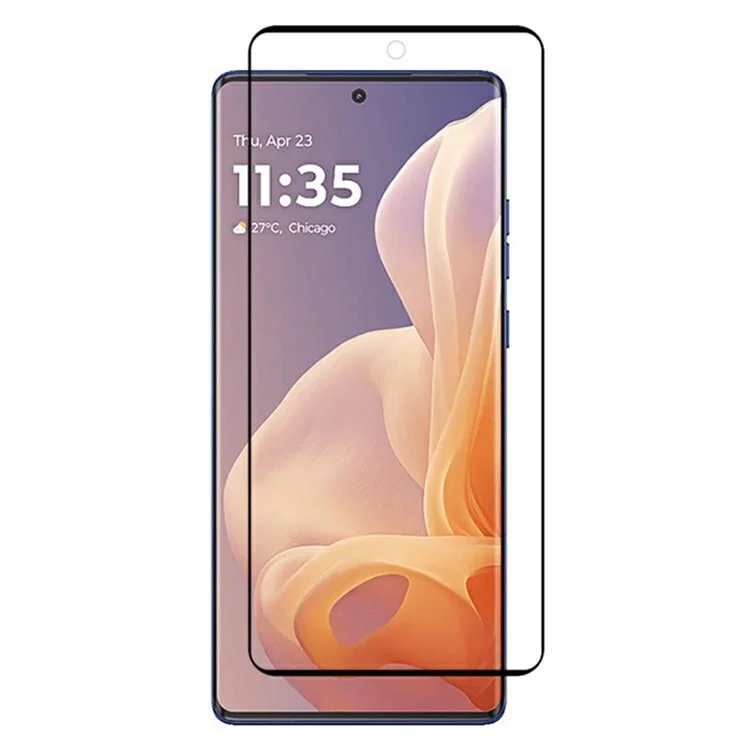 Para Motorola Moto G85 5G / S50 Neo 5G Protector de Pantalla de Cristal Templado Pegamento Lateral Serigrafía Película de Pantalla