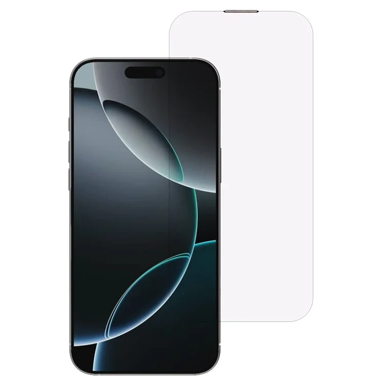 Protetor de Tela para iPhone 16 Pro Max Crystal Clear Purple Light Película de Vidro Temperado com Malha à Prova de Poeira Integrada