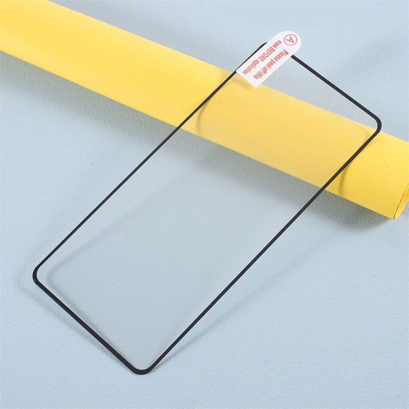 For Motorola Moto G55 5G Tempered Glass Electroplating Anti-Fingerprint Silk Printing Full Glue Screen Protector