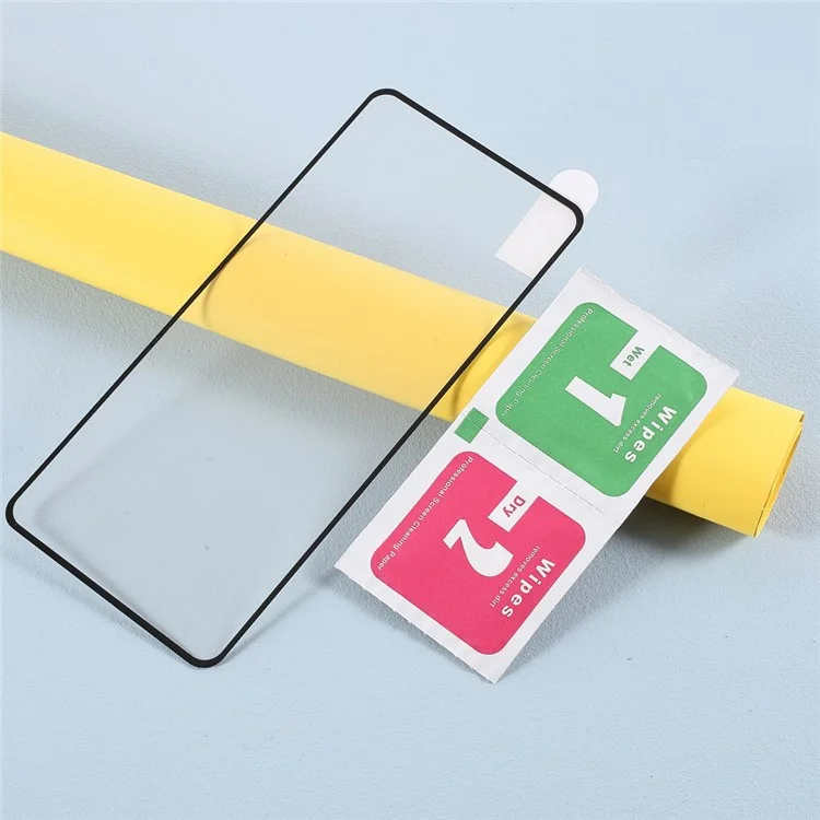 For Motorola Moto G35 5G Tempered Glass Electroplating Anti-Fingerprint Silk Printing Full Glue Screen Protector