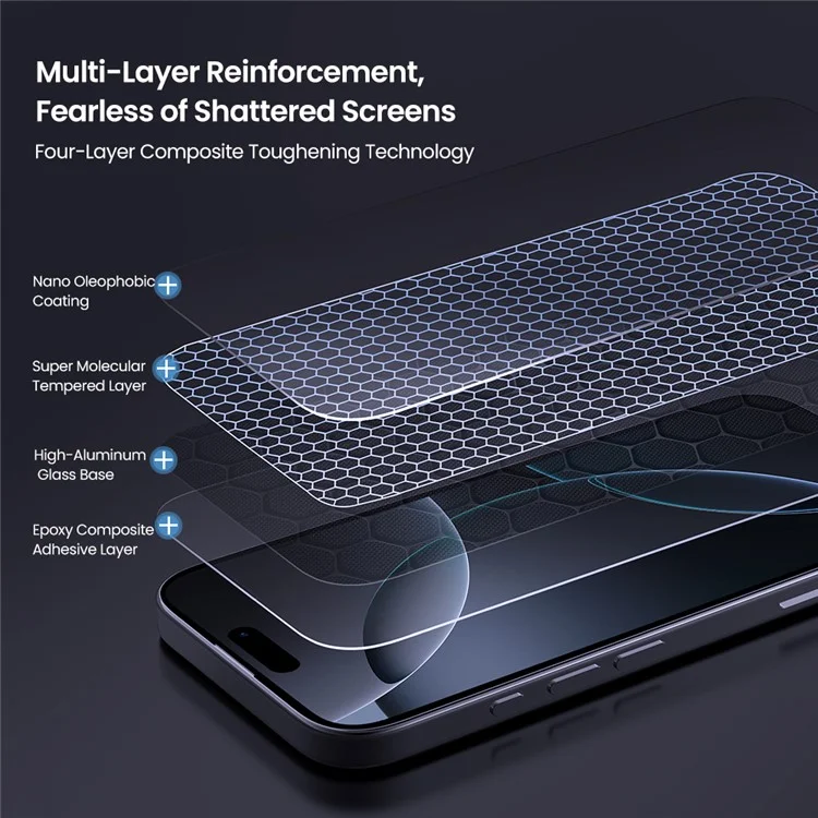 NILLKIN H+Pro per iPhone 16 Protezione dello schermo 9H Anti-graffio Pellicola in vetro temperato
