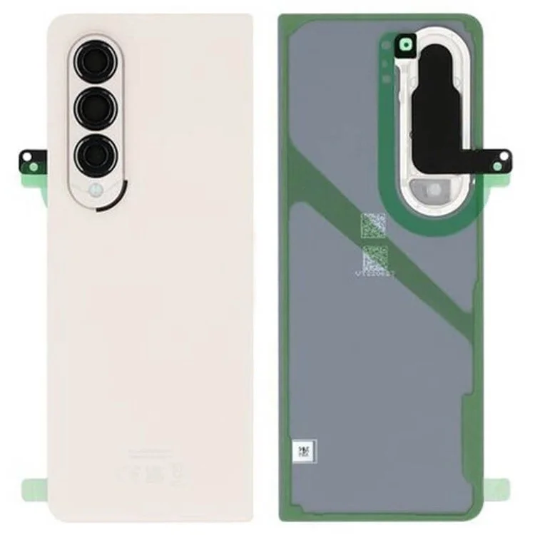 For Samsung Galaxy Z Fold4 5G F936 Battery Housing with Adhesive Sticker + Camera Lens Cover (Without Logo) - Beige