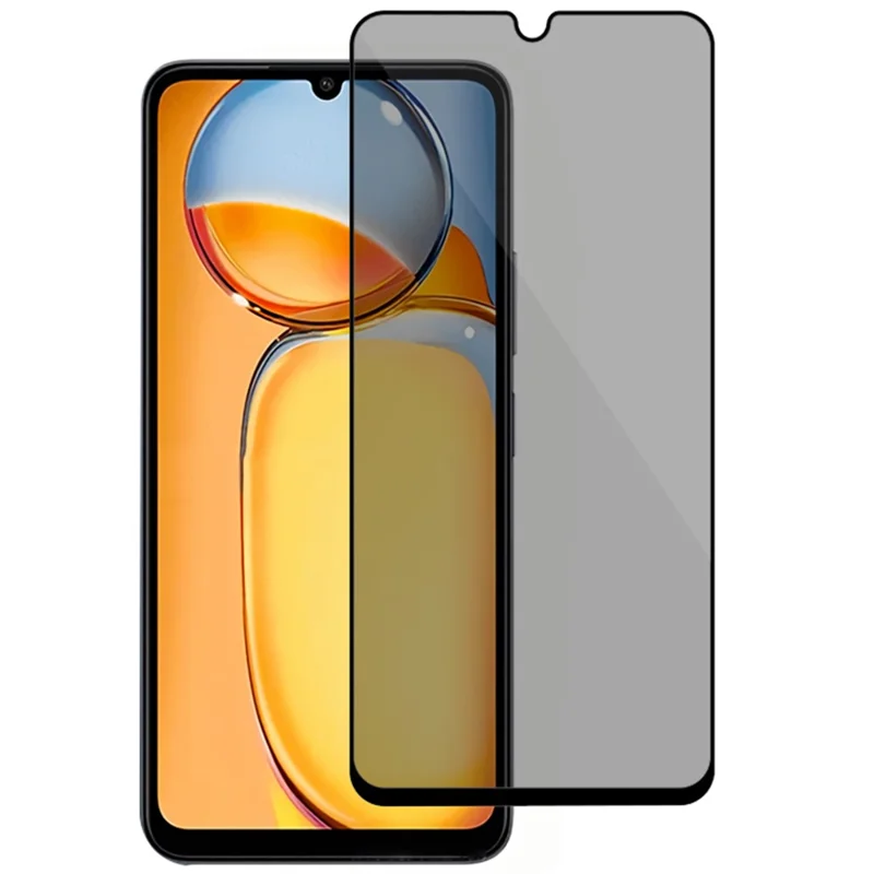 Para Xiaomi Redmi 13C 5G / 13C 4G / 13R 5G / Poco C65 4G / Poco M6 5G Anti-Spy Screen Protector High Aluminium-Silicon Glass Film