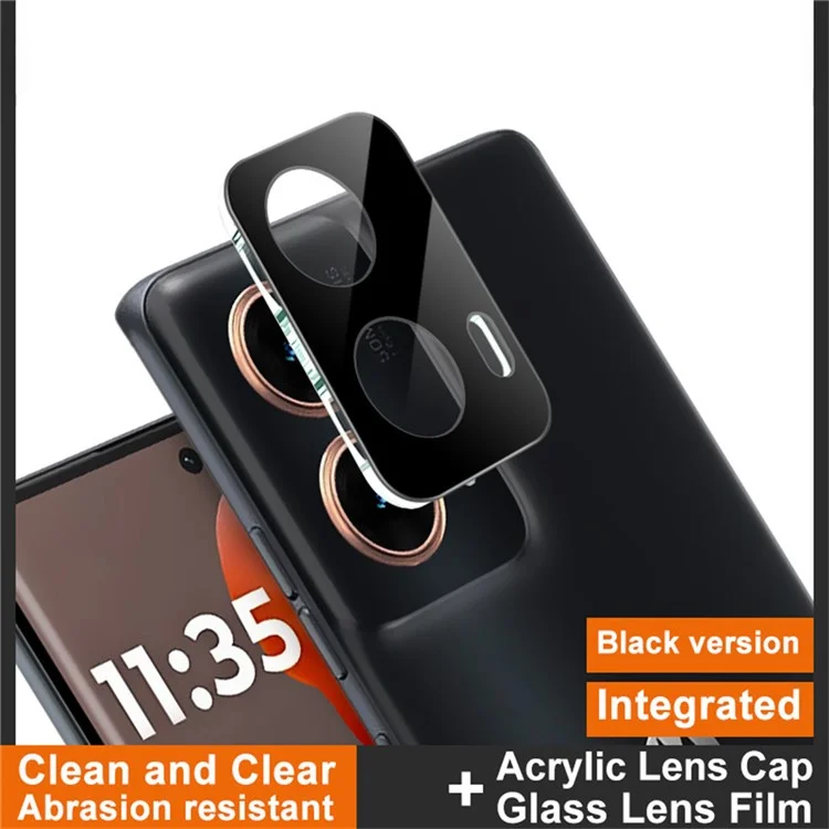 IMAK für Motorola Moto G85 5G / S50 Neo 5G Gehärtetes Glas-Linsenschutzfolie + Acrylkappe (Schwarze Version)