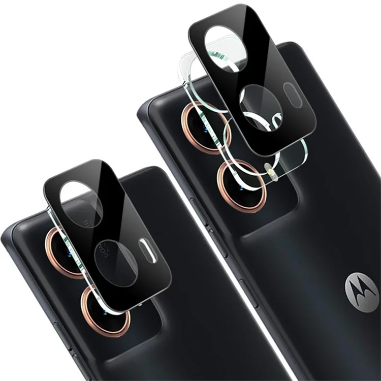 IMAK für Motorola Moto G85 5G / S50 Neo 5G Gehärtetes Glas-Linsenschutzfolie + Acrylkappe (Schwarze Version)