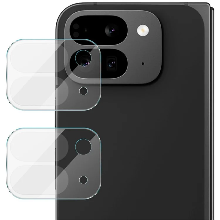 IMAK 2 Pezzi / Set per Google Pixel 9 Pro Fold 5G Protezione Obiettivo Fotocamera Ultra Chiaro Pellicola in Vetro Temperato