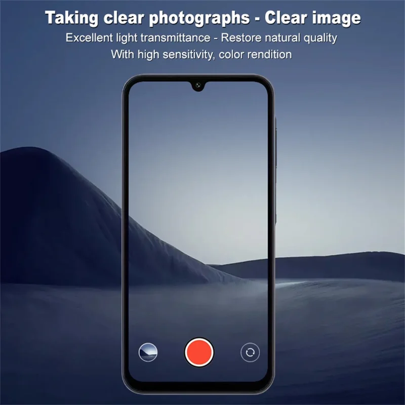 IMAK pour Samsung Galaxy A16 5G / A16 4G Tempered Glass Lens Film+Acrylic Cap (Version Noire)