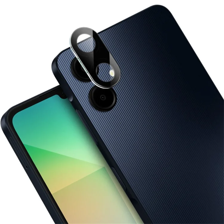 IMAK para Samsung Galaxy A06 Película de Lente de Vidro Temperado + Tampa Acrílica (Versão Preta)