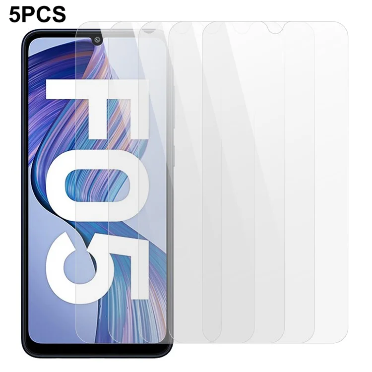 5Pcs For Samsung Galaxy F05 Screen Protector 0.3mm 2.5D Tempered Glass Clear Film