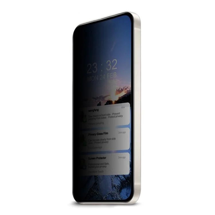 For Samsung Galaxy A06 4G / A06 5G Anti-Spy Screen Protector High Aluminum-Silicon Glass Film No Black Edges