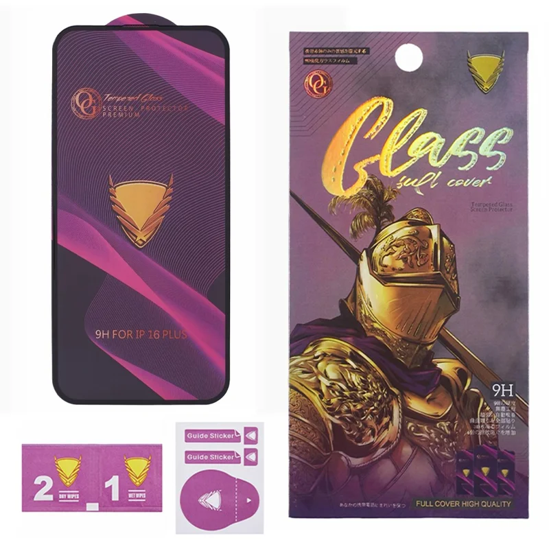 Per Iphone 16 Plus Temped Glass Full Screen Protector 9H Durezza