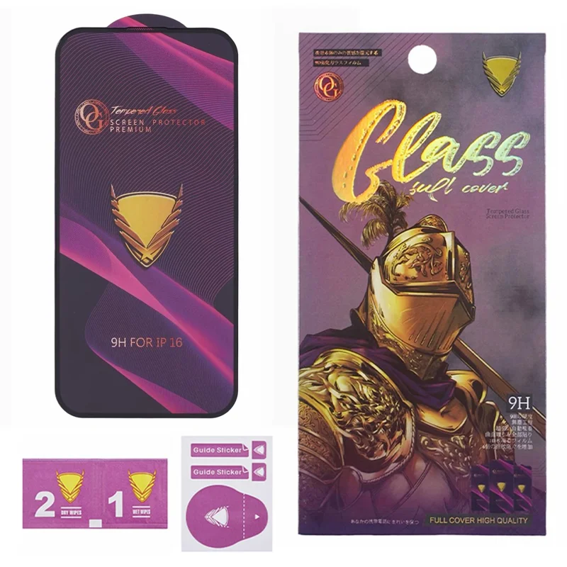 For iPhone 16 Tempered Glass Full Screen Protector 9H Hardness