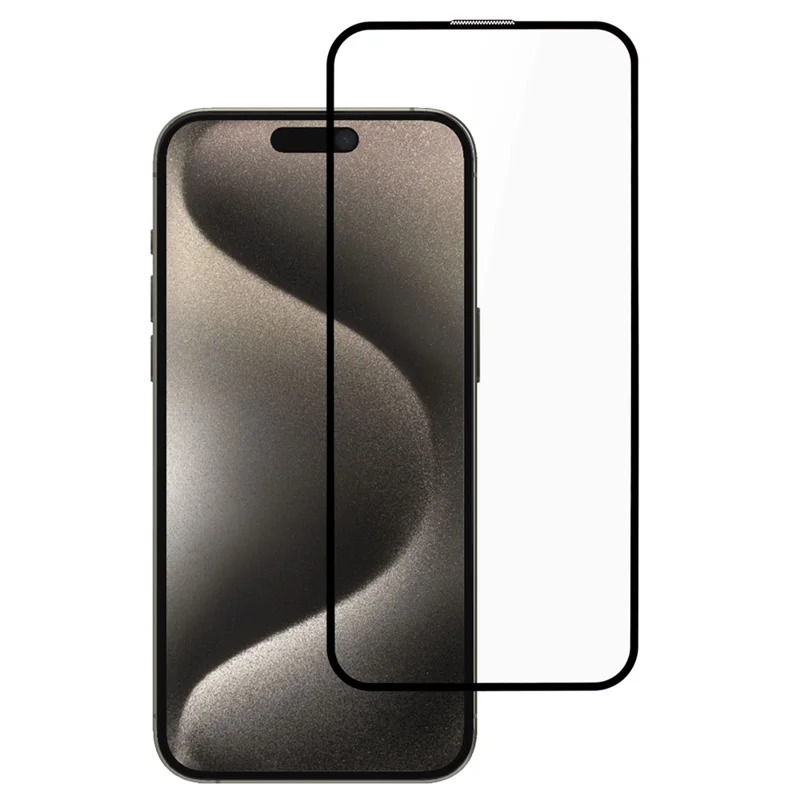 For iPhone 15 Pro Max Tempered Glass Full Screen Protector 9H Hardness