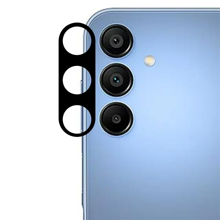 Para Samsung Galaxy A16 5G / A16 4G Protetor de Lente de Câmera Preto Seda Impressão Vidro Temperado Película de Lente