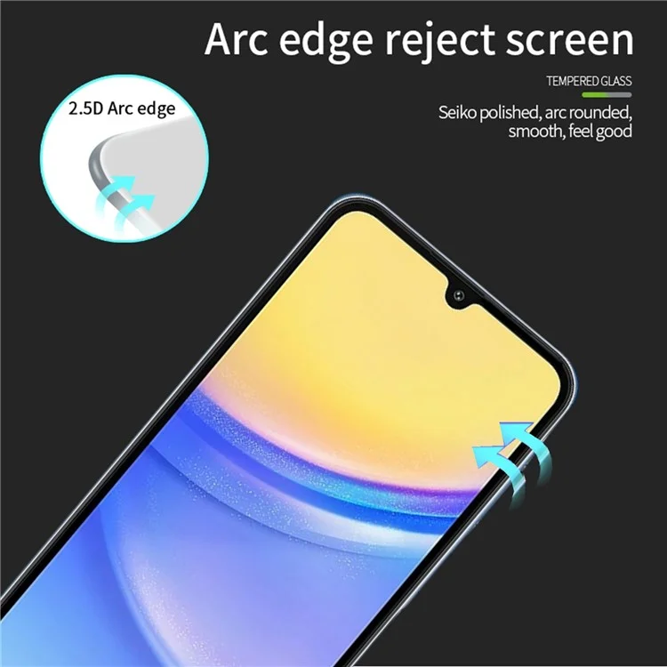 MOFI JK Series-1 for Samsung Galaxy A16 5G / A16 4G Screen Protector Anti-Explosion 9H Hardness Full Cover Screen Film