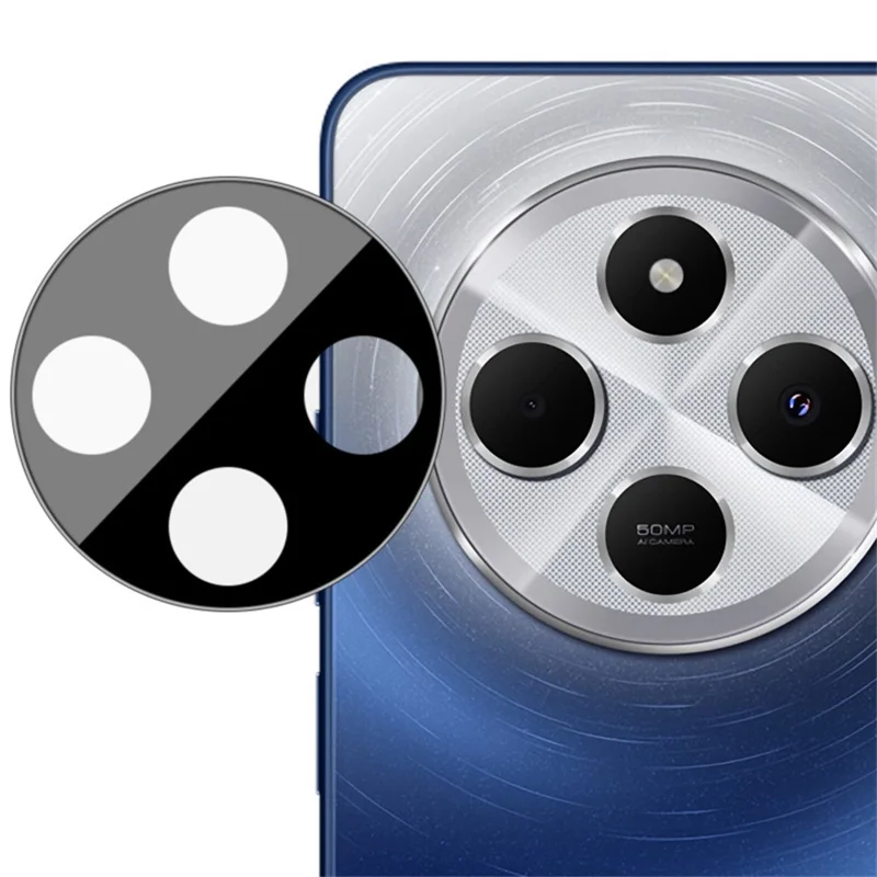 IMAK For Xiaomi Poco M7 5G / Poco C75 4G / Redmi 14R 5G / 14C 4G / A4 5G Camera Lens Protector Tempered Glass HD Clear Lens Film (Black Version)