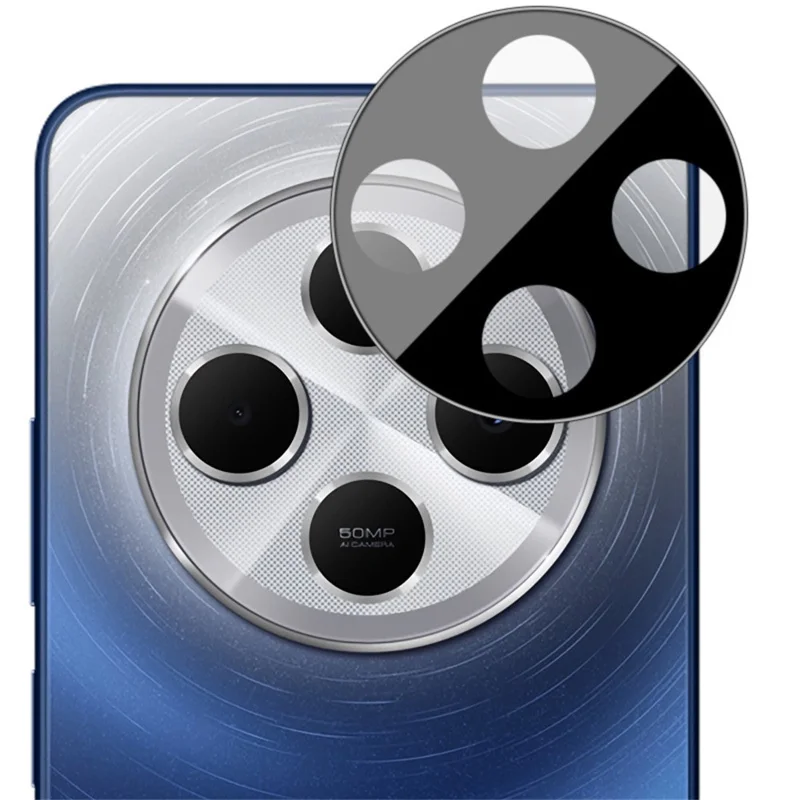 IMAK For Xiaomi Poco M7 5G / Poco C75 4G / Redmi 14R 5G / 14C 4G / A4 5G Camera Lens Protector Tempered Glass HD Clear Lens Film (Black Version)