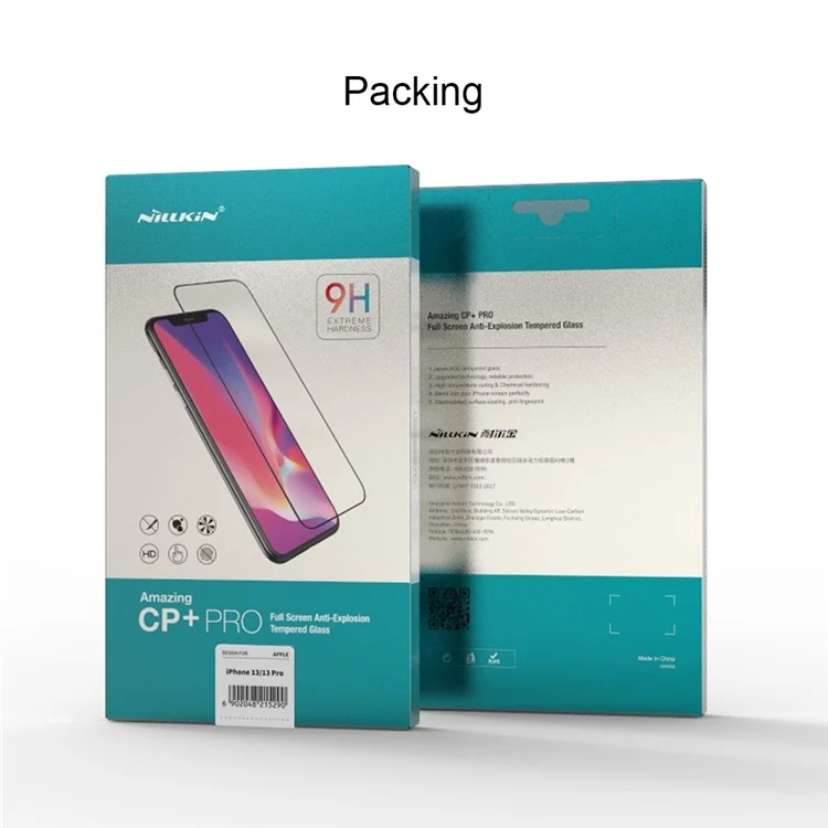 Nillkin cp + Pro Pour Iphone 14 6,1 Pouces AGC Temperred Glass Screot Protector HD Clear Couvercle Complet 9h Film Résistant à Grattement de Dureté