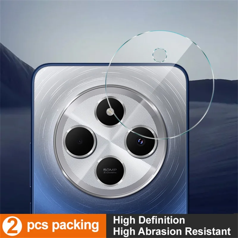 IMAK 2Pcs / Set for Xiaomi Poco M7 5G / Poco C75 4G / Redmi 14R 5G / 14C 4G / A4 5G Camera Lens Protector Ultra Clear Tempered Glass Lens Film