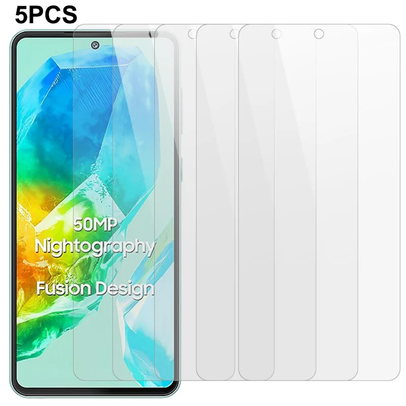 5Pcs For Samsung Galaxy M55s 5G Screen Protector 0.3mm 2.5D Tempered Glass Clear Film
