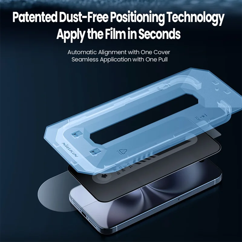 Nillkin Para Iphone 16 Plus Anti-Peep Screen Protector Anti-arranhão AGC Glass Film em Tela Cheia