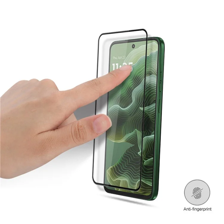 MOCOLO For Motorola Moto G35 5G Screen Protector Anti-Shatter Silk Printing Tempered Glass Film - Black