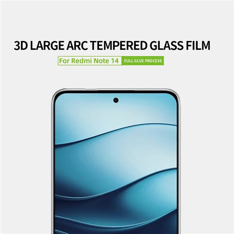 Pinwuyo JK 3D Tempered Glass Film Series-2 Für Xiaomi Redmi Note 14 5G Bildschirmschutz 9H Härte Ultra Klar