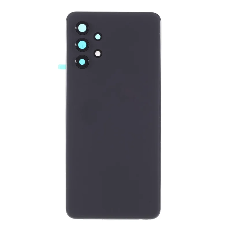 For Samsung Galaxy A32 4G (EU Version) A325 Battery Housing with Adhesive Sticker + Camera Lens Cover (Without Logo) - Black