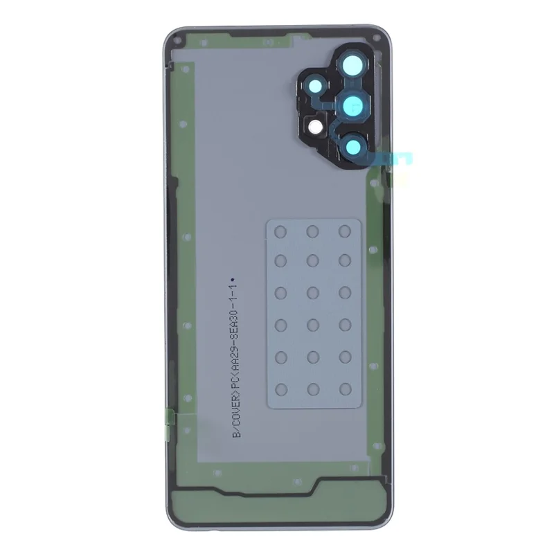 For Samsung Galaxy A32 4G (EU Version) A325 Battery Housing with Adhesive Sticker + Camera Lens Cover (Without Logo) - Black