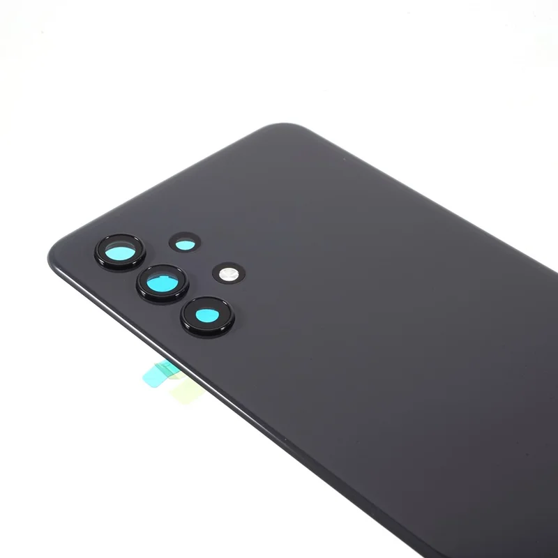 For Samsung Galaxy A32 4G (EU Version) A325 Battery Housing with Adhesive Sticker + Camera Lens Cover (Without Logo) - Black
