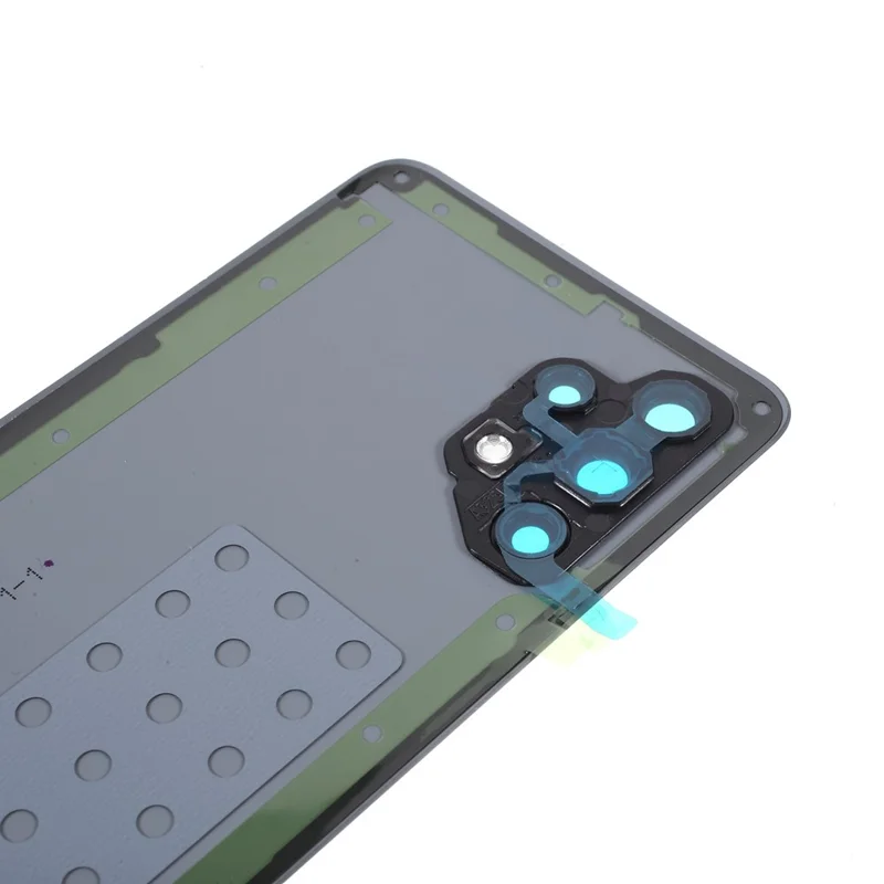 For Samsung Galaxy A32 4G (EU Version) A325 Battery Housing with Adhesive Sticker + Camera Lens Cover (Without Logo) - Black