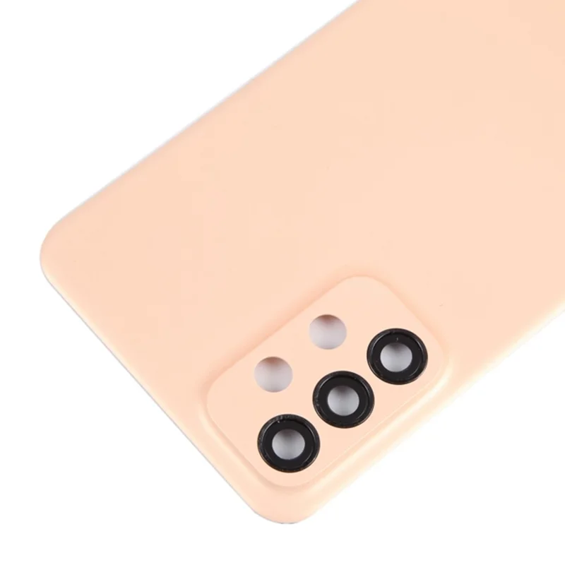 For Samsung Galaxy A23 4G A235 Battery Housing with Adhesive Sticker + Camera Lens Cover (Without Logo) - Pink
