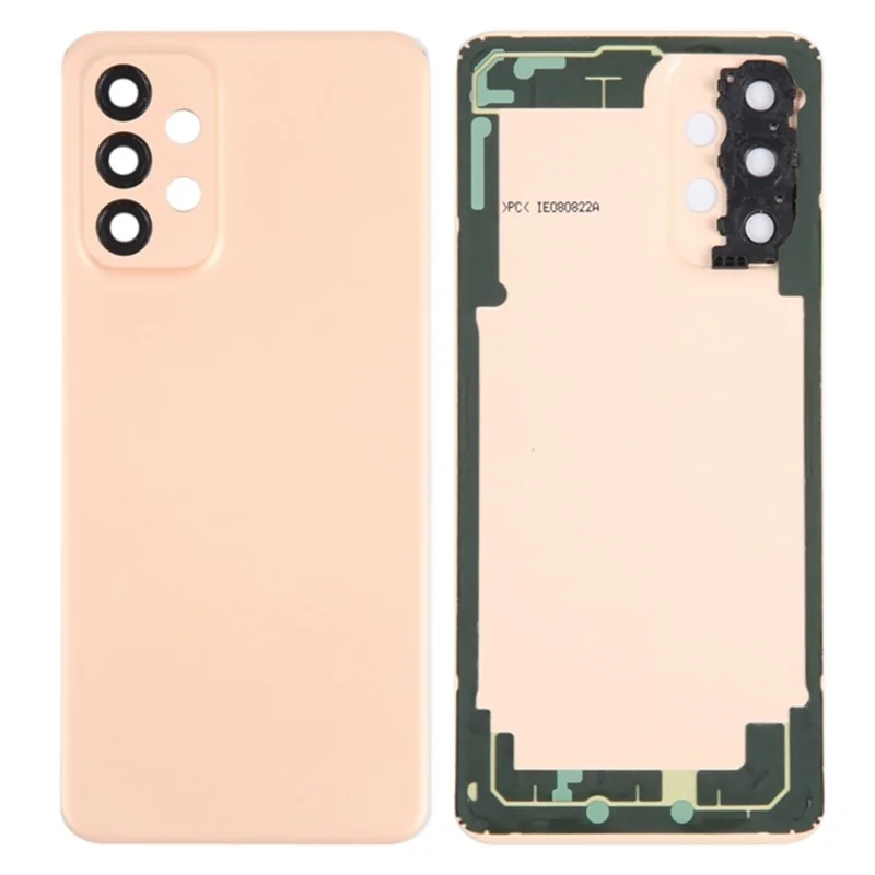 For Samsung Galaxy A23 5G (Global Version) A236 Battery Housing with Adhesive Sticker + Camera Lens Cover (Without Logo) - Pink