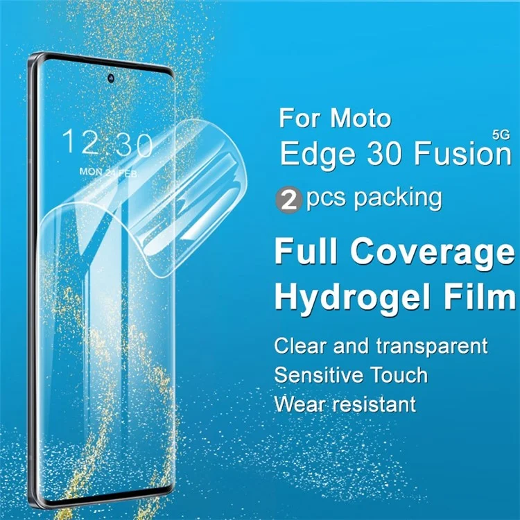 2 Stück / Set IMAK für Motorola Edge 30 Fusion 5G / Moto S30 Pro 5G Hydrogel-Folie III Ultra Clear Full Covering TPU Protective Screen Film