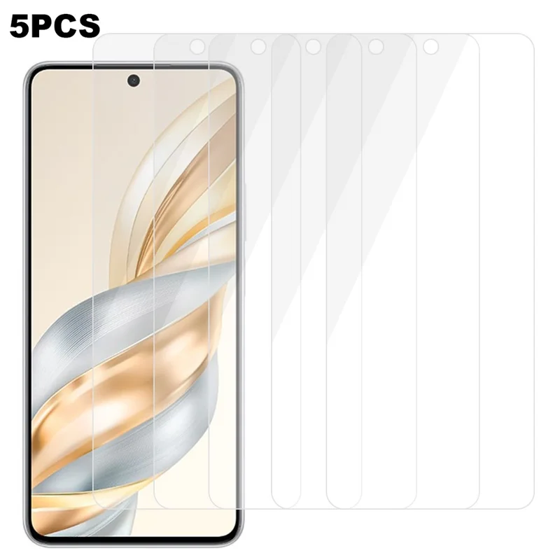 5Pcs For Honor X60 5G Screen Protector 0.3mm 2.5D Tempered Glass Clear Film