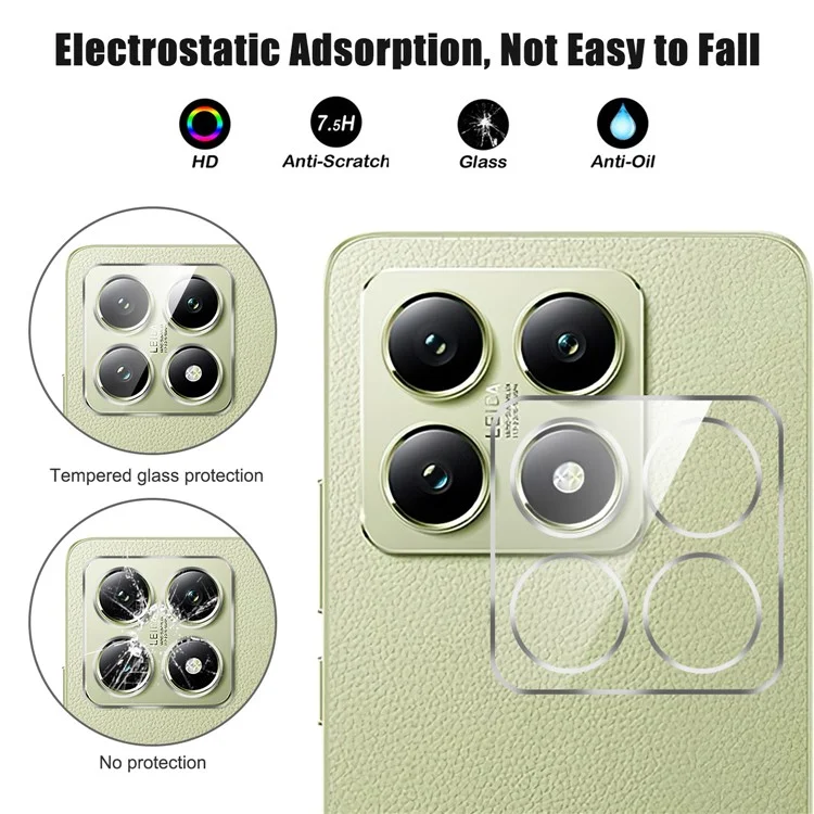 Para Xiaomi 14T Pro Protector de Lente de Cámara Cristal Templado Ultraclear Película de Lente