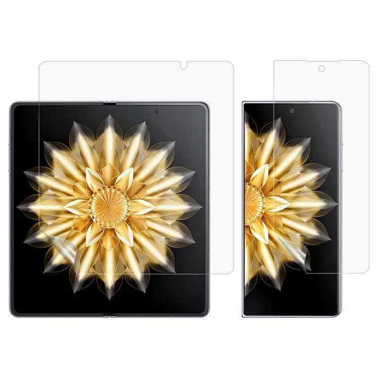 1 Set Para Honor Magic V2 5G / Diseño de Porsche RSR V2 / V3 5G Protector de Pantalla Dentro + Película de TPU Suave Frontal