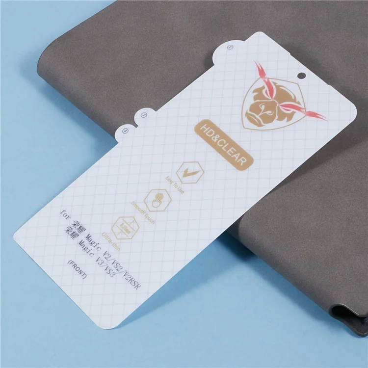 1 Set Para Honor Magic V2 5G / Diseño de Porsche RSR V2 / V3 5G Protector de Pantalla Dentro + Película de TPU Suave Frontal
