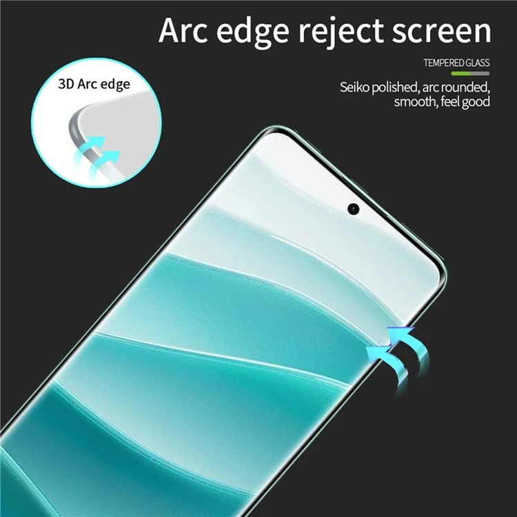 MOFI For Xiaomi Redmi Note 14 Pro+ 5G / Note 14 Pro 5G / Poco X7 5G 3D Hot Bending Screen Protector Full Glue Tempered Glass Film