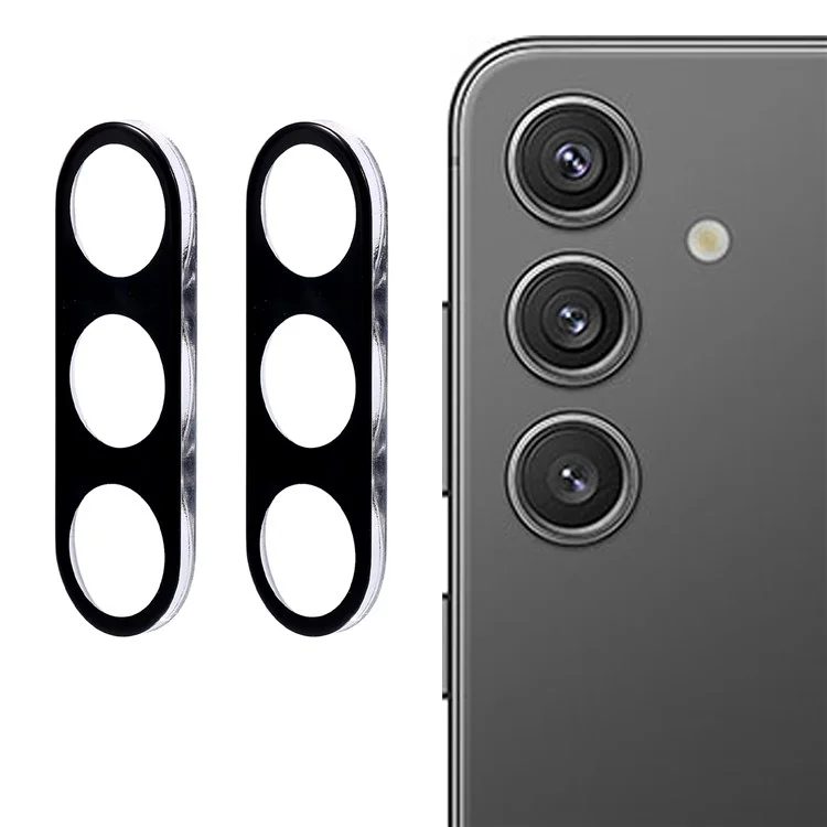 2pcs Pour Samsung Galaxy S25 Camera Lens Protector Silk Printing Lens Film 3D Arc Edge
