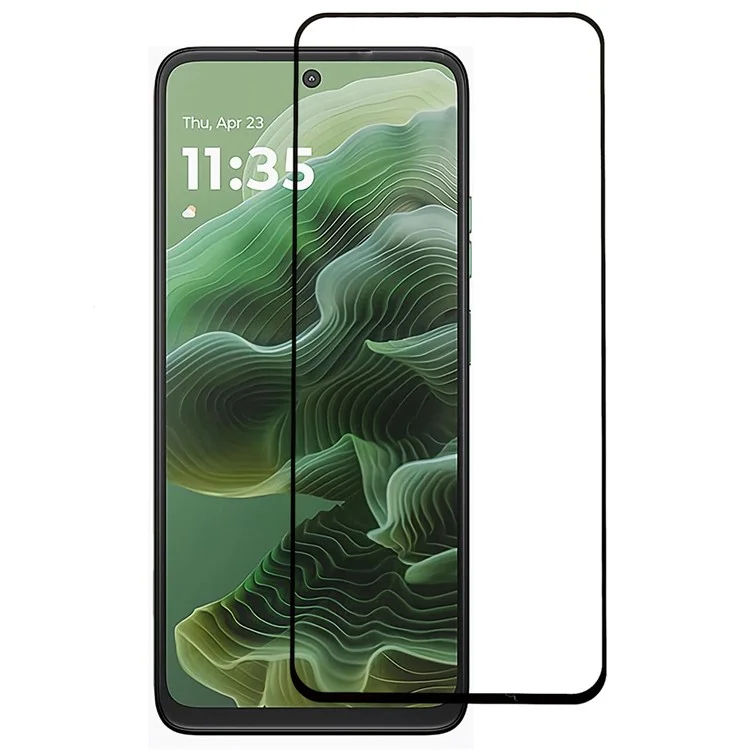 For Motorola Moto G35 5G Screen Protector Silk Printing Full Glue Tempered Glass Screen Film