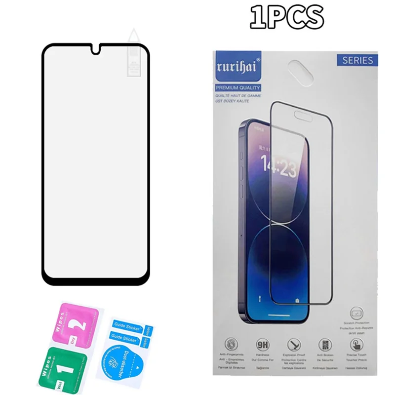 RURIHAI For Xiaomi Poco C75 4G / Redmi 14R 5G / 14C 4G Screen Protector Secondary Hardening High Aluminium-Silicon Glass Film