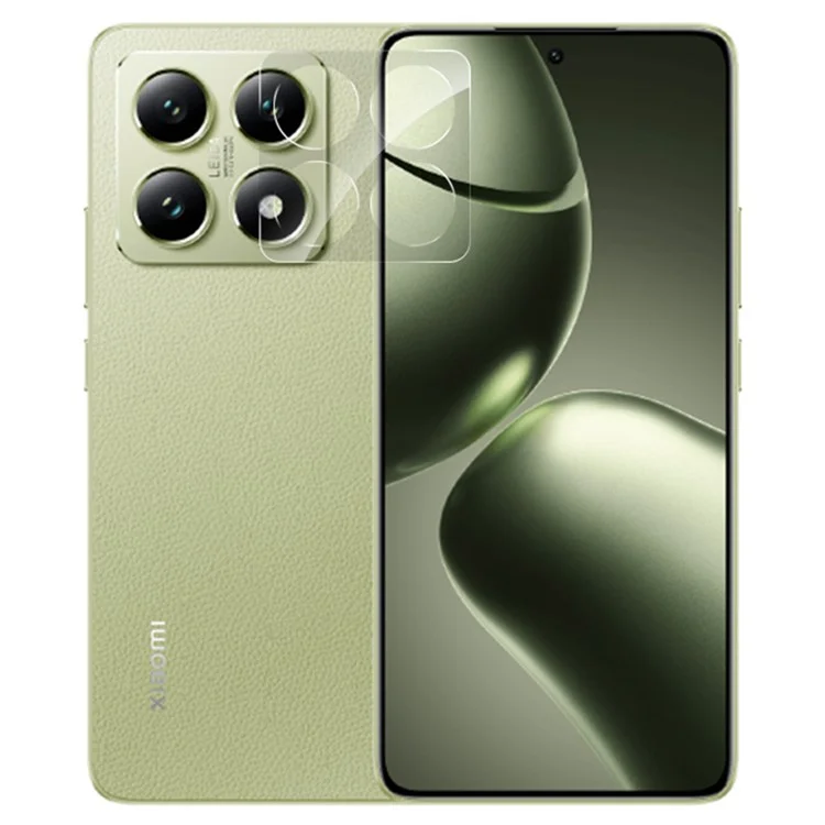 RURIHAI For Xiaomi 14T Camera Lens Protector 3D Clear High Aluminum-Silicon Glass Lens Film